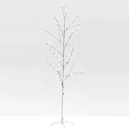 Lit White Wire LED Tree