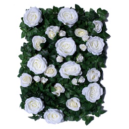 White Roses and Ivy Floral Panel