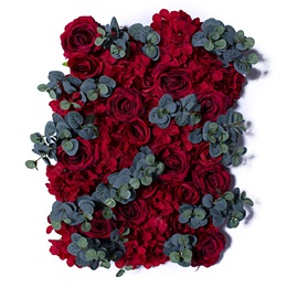 Red Roses and Eucalyptus Floral Panel