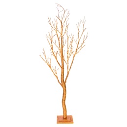Large Copper Glitter Light-up Tree