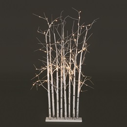 Small Lighted Birch Tree Cluster
