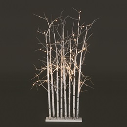 Small Lighted Birch Tree Cluster