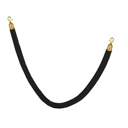 Black Velvet Rope With Gold Clips