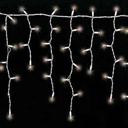 Icicle Lights with White Wire - 11 feet