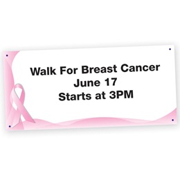 Custom Vinyl Banner - Pink Ribbon