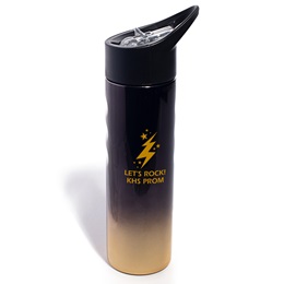 Black and Gold Ombre Stainless Steel Bottle