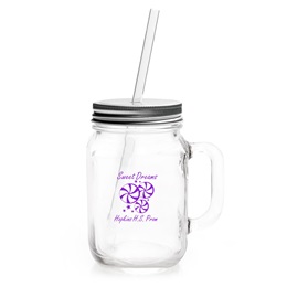 Colton Mason Jar Mug with Lid and Straw