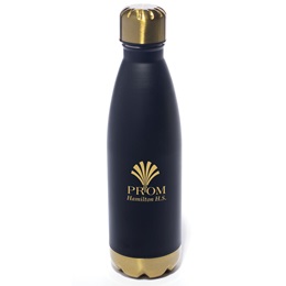 Black & Gold Retro Cool Water Bottle