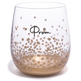 Flecks of Gold Bowl Tumbler With Prom Design