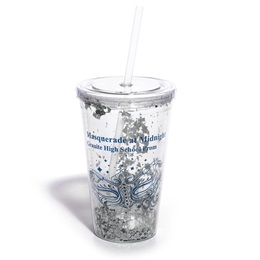 Silver Confetti Luxe Tumbler - Design Your Own