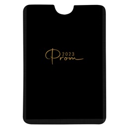 RFID Data-blocking Phone Wallet With Prom Imprint - Black