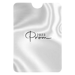 RFID Data-blocking Phone Wallet With Prom Imprint - Silver