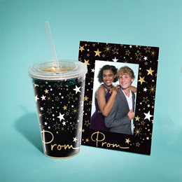 Prom Frame and Luxe Tumbler Favor Set - Star Sprinkles