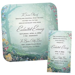 Secret Garden Invitation and Ticket Set