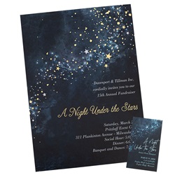 Midnight Galaxy Luxury Foil Invitation/Ticket Set