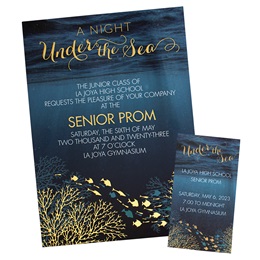 Under the Sea Prom Invitation/Ticket Set