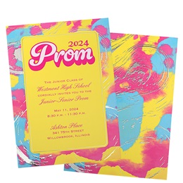 Retro Prom Night Foil Invitation
