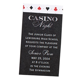 Casino Card Suits Celebration Ticket