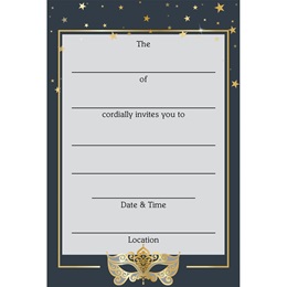 Full-color Fill-in Prom Invitation - Fantasy Masquerade