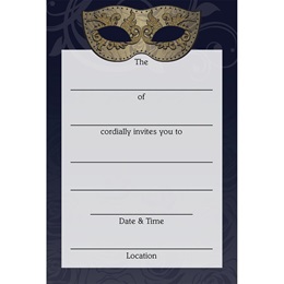 Full-color Fill-in Prom Invitation - Elegant Masquerade