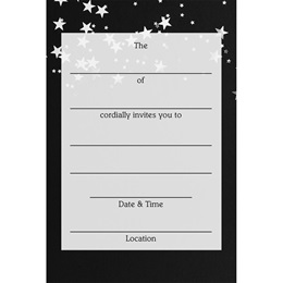 Full-color Fill-in Prom Invitation - White Starlight