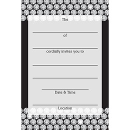 Full-color Fill-in Prom Invitation - Rhinestone Rhapsody