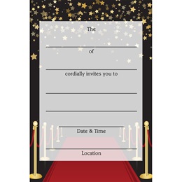 Full-color Fill-in Prom Invitation - Red Carpet Glam