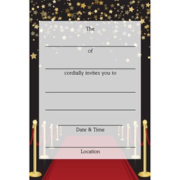 Full-color Fill-in Prom Invitation - Red Carpet Glam