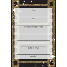 Full-color Fill-in Prom Invitation - Fancy Filmstrip