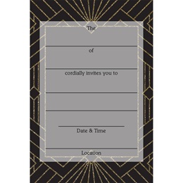 Full-color Fill-in Prom Invitation - Geometric Art Deco