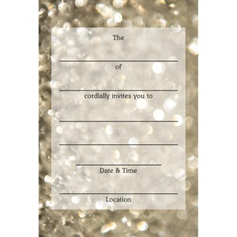 Full-color Fill-in Prom Invitation - Golden Glitter