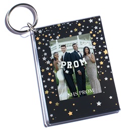 Starry Sprinkles Glitter Photo Key Chain
