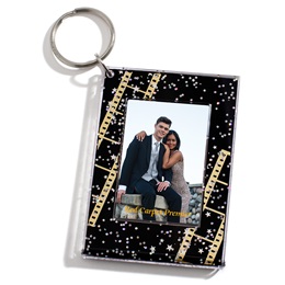 Glitter Stars and Filmstrip Photo Key Chain