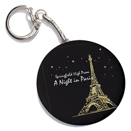 Full-color Round Key Chain - Paris Glitz