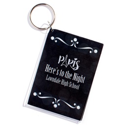 Diamond Scrolls Photo Key Chain