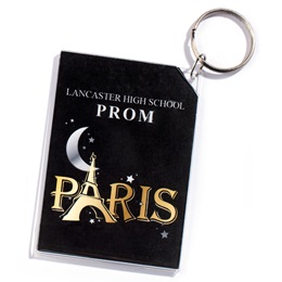 Paris Sparkle Photo Key Chain