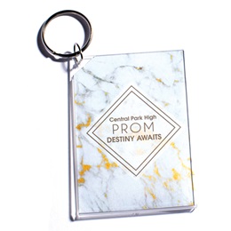 Prom Marble Photo Key Chain