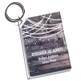 Full-color Rectangle Key Chain - Rustic Glam