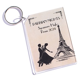 Vintage Paris Photo Key Chain