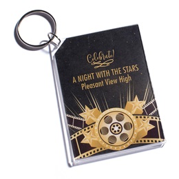 Hollywood Gold Photo Key Chain