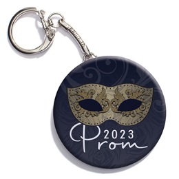 Elegant Masquerade Round Key Chain