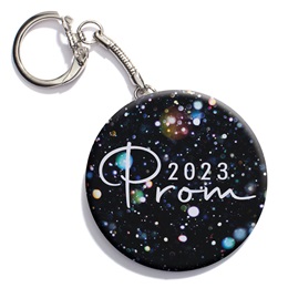 Color Sparkle Round Key Chain