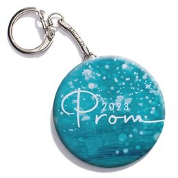 Underwater Sparkle Round Key Chain