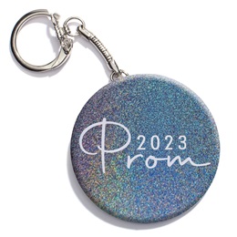 Glitter and Glitz Round Key Chain