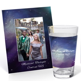 Full color Frame and Tumbler Set   Purple Galaxy