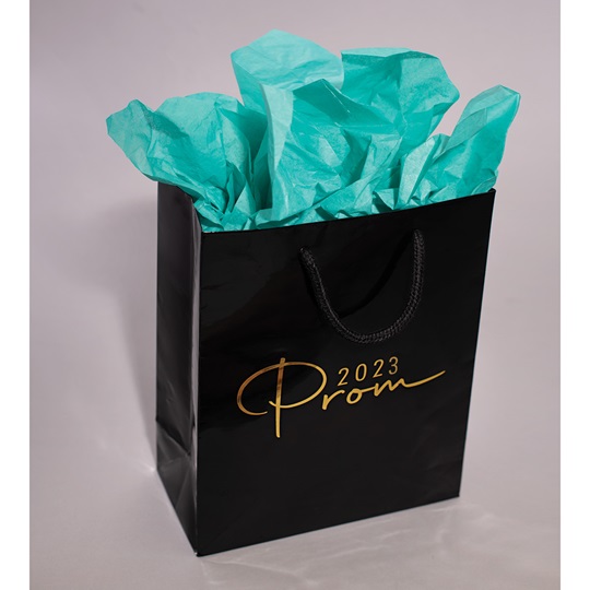 Black and Gold Prom Favor Bag Prom Nite
