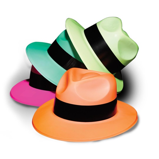 Plastic fedora party hats outlet