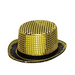Gold Sequined Top Hat