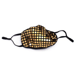 Black and Gold Mosaic Face Mask