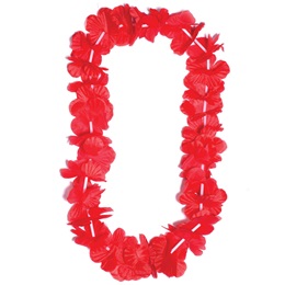 Red Silk Floral Lei